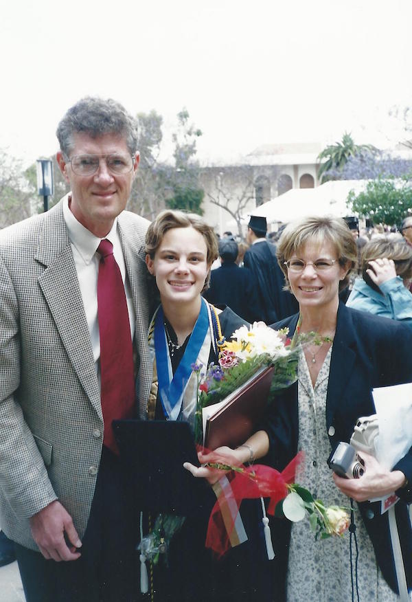 Tina's graduation in 1998